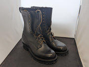 Drew's 10" Black Smooth Logger with Black Edge Size 12D - Baker's Boots and Clothing