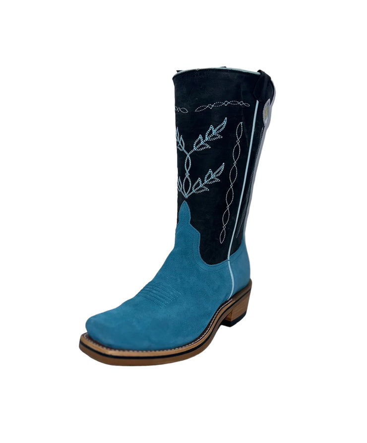 Horse Power Top Hand High Noon Turquoise Suede - HP9515 - Baker's Boots and Clothing