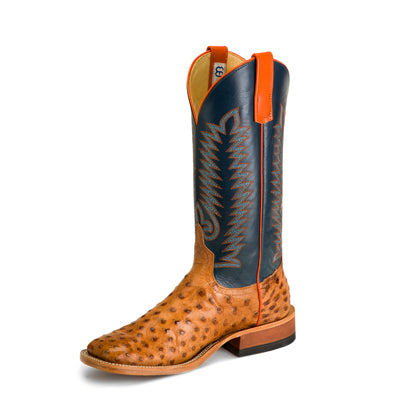 Anderson Bean Brandy Bruchiato Full Quill Ostrich - S3016 - Baker's Boots and Clothing