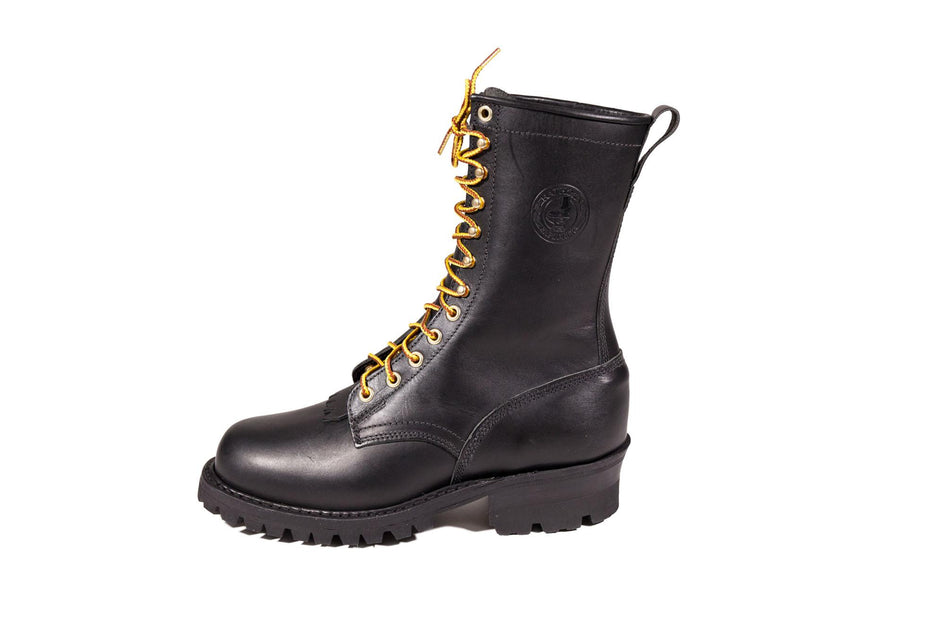 White cheap logger boots