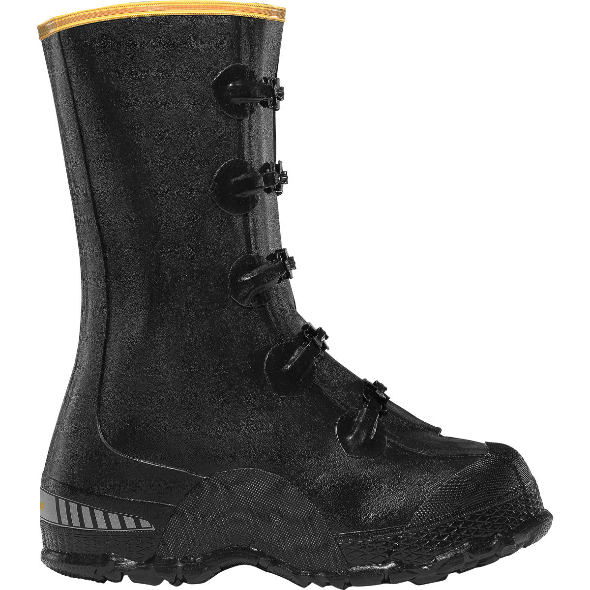 ZXT Buckle Overshoe Deep Heel 14" Black - Baker's Boots and Clothing