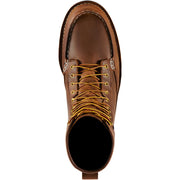 Bull Run Moc Toe 8" Tobacco Black Wedge - Baker's Boots and Clothing