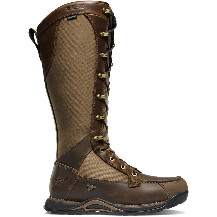 Sharptail Snake Boot Side-Zip 17" Brown - Baker's Boots and Clothing