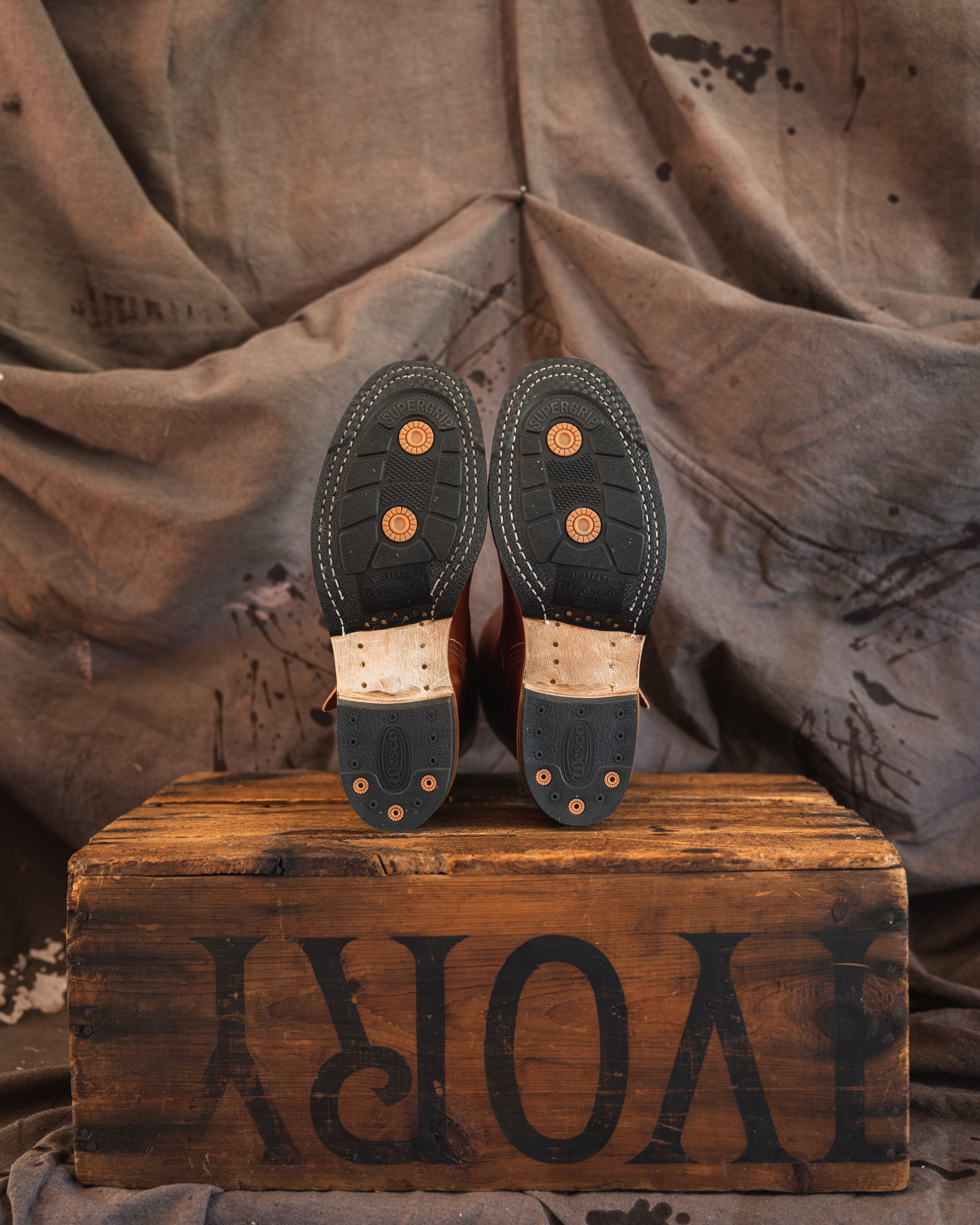 Wesco Mister Lou - Wickett and Craig Tan Latigo – Baker's Boots