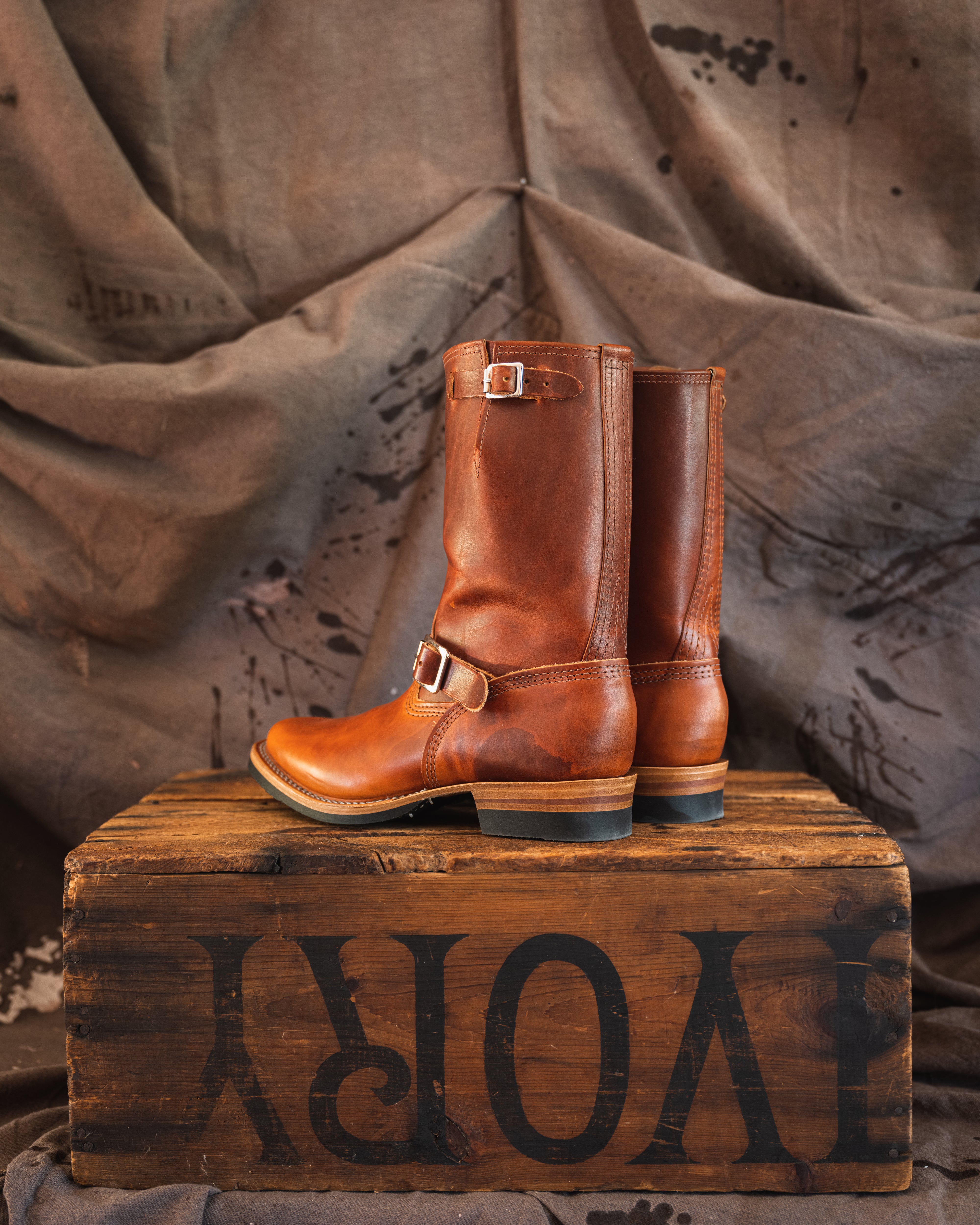 Wesco Mister Lou - Wickett and Craig Tan Latigo – Baker's Boots