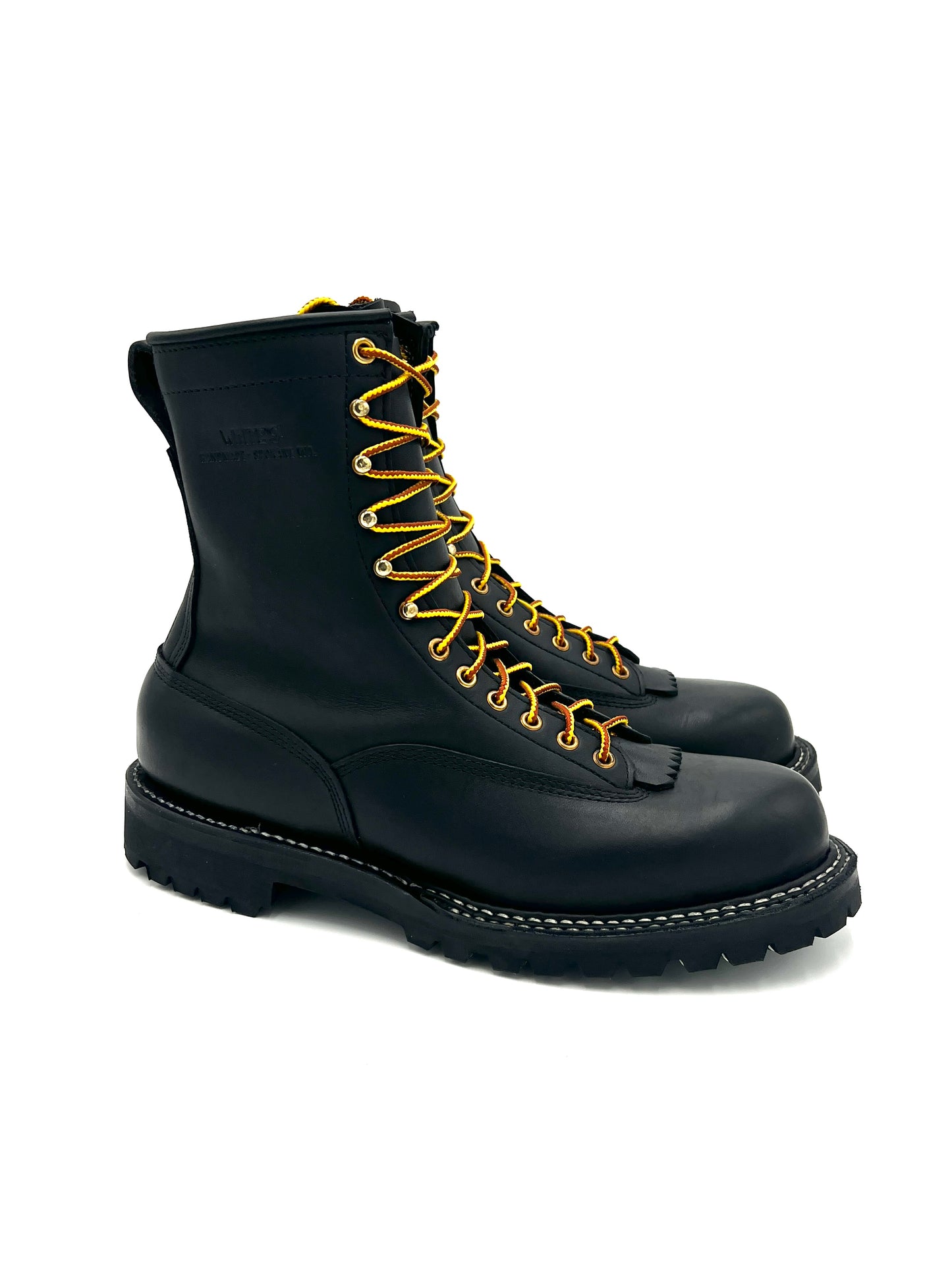 White's Custom Lace To Toe Smoke Jumper Black Smooth Size 11F - Baker's Boots and Clothing