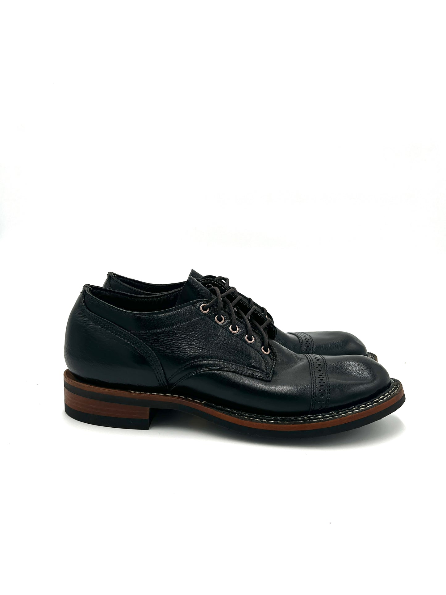 Custom 300 Oxford Black Water Buffalo Size 13.5C - Baker's Boots and Clothing