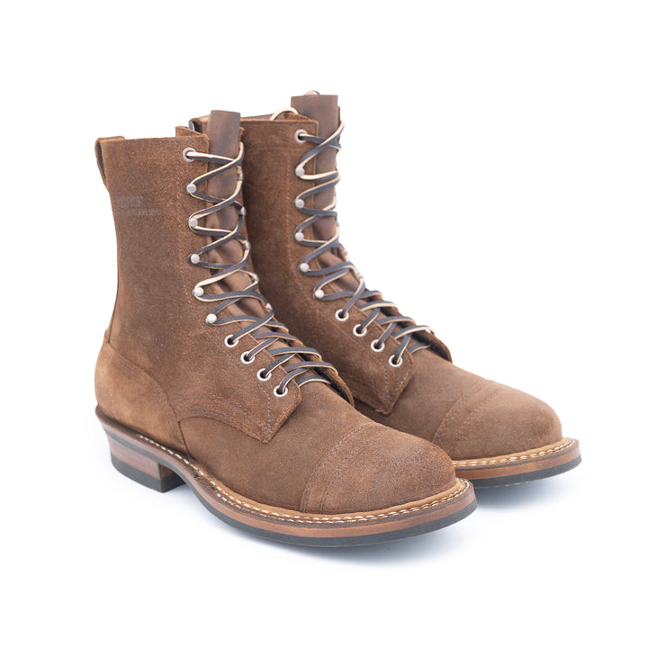 Baker's Custom Bounty Hunter — Distressed Rough Out - Baker's Boots and Clothing