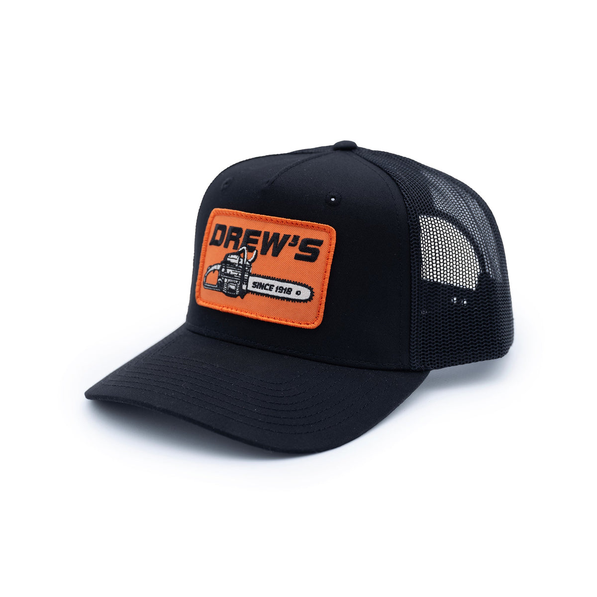 Drew's x Richardson Hi Pro Champ Trucker Cap - 'Chainsaw Whistle Pig Embroidered Trucker Cap