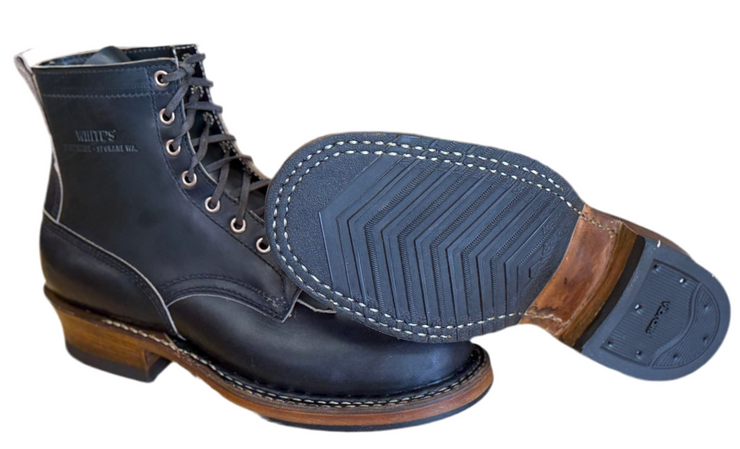 White's Custom 6" Black Chrome Excel Smokejumper Size 9.5E - Baker's Boots and Clothing