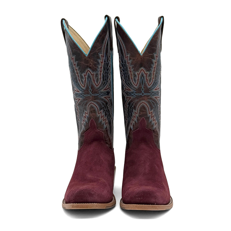 Macie Bean Burgundy Suede - M9500 - Baker's Boots and Clothing