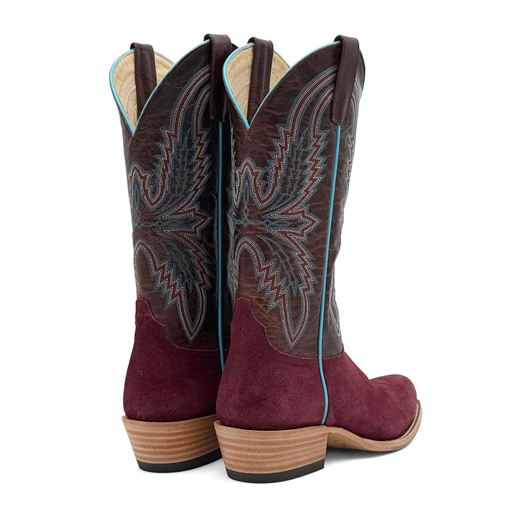 Macie Bean Burgundy Suede - M9500 - Baker's Boots and Clothing