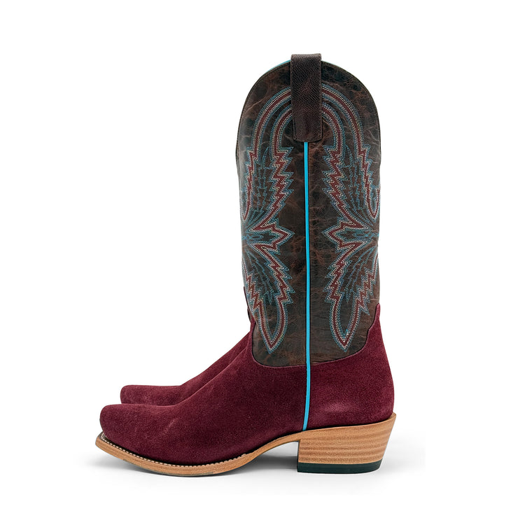 Macie Bean Burgundy Suede - M9500 - Baker's Boots and Clothing