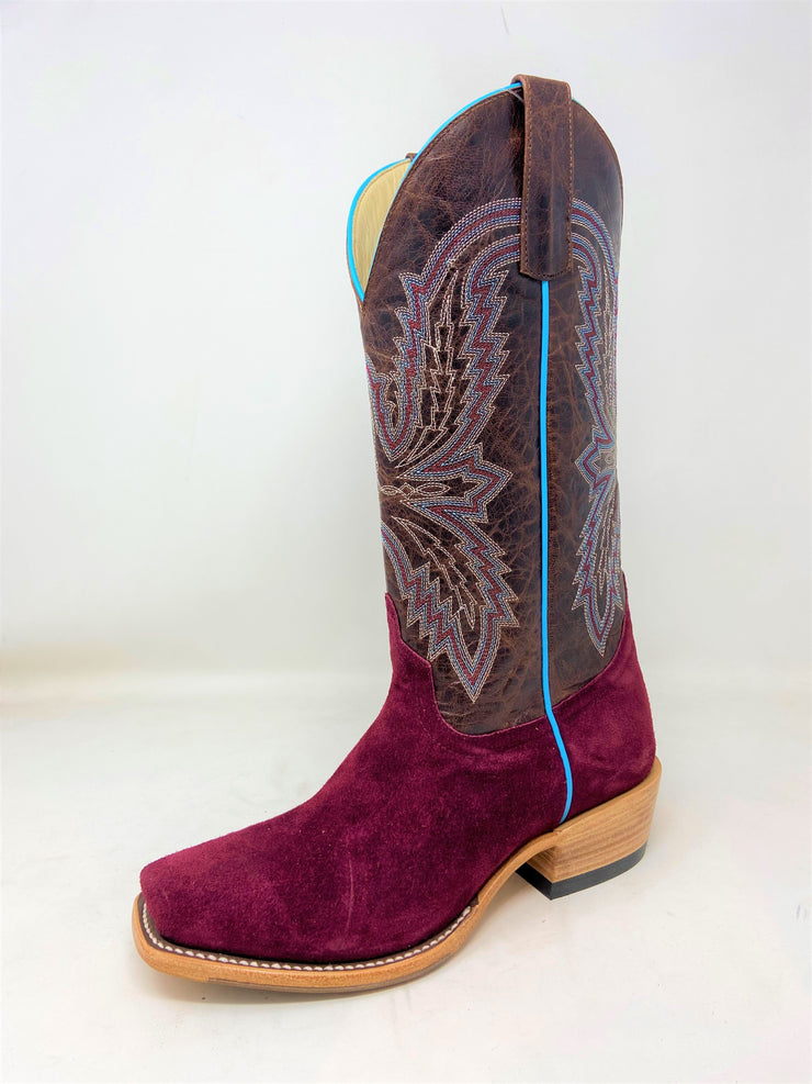 Macie Bean Burgundy Suede - M9500 - Baker's Boots and Clothing