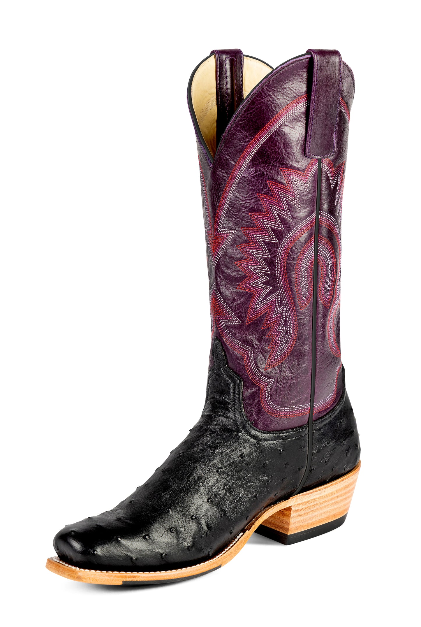 Black Full Quill Ostrich - M9519 - Baker's Boots and Clothing