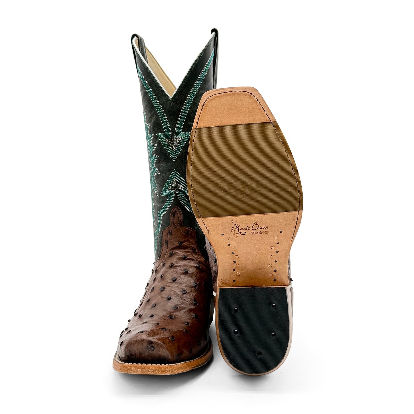 Kango Tobacco Full Quill Ostrich - M9502 - Baker's Boots and Clothing