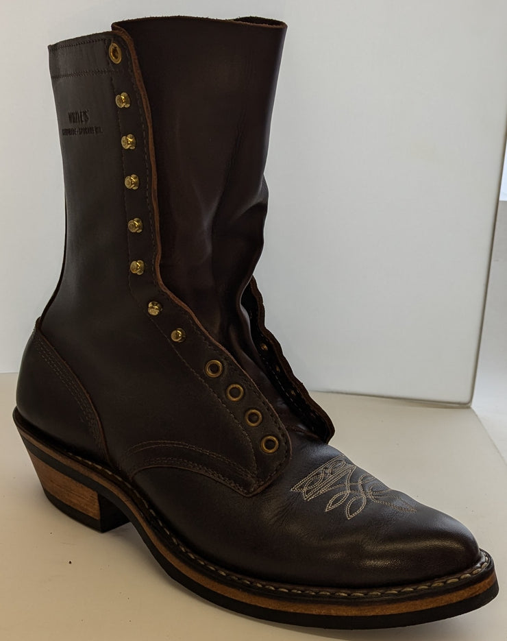 Lightly Worn White's Brown Dress Pointed Toe Packer Size 11C with a D width Ball and a Grind and Ease on the 5th Metatarsal - Baker's Boots and Clothing