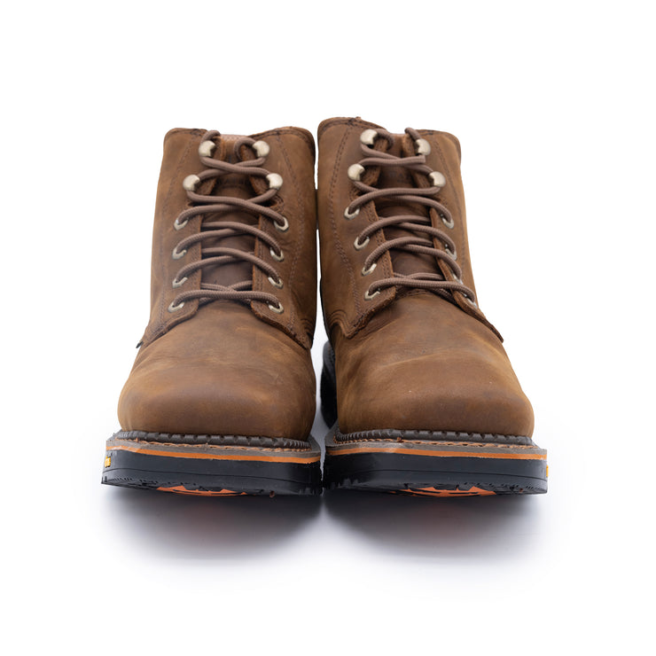 6" Peanut Cowhide Lace Up WP - Baker's Boots and Clothing