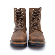 8" Peanut Cowhide Lace Up WP Work Boot - Baker's Boots and Clothing