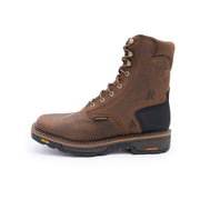 8" Peanut Cowhide Lace Up WP Work Boot - Baker's Boots and Clothing