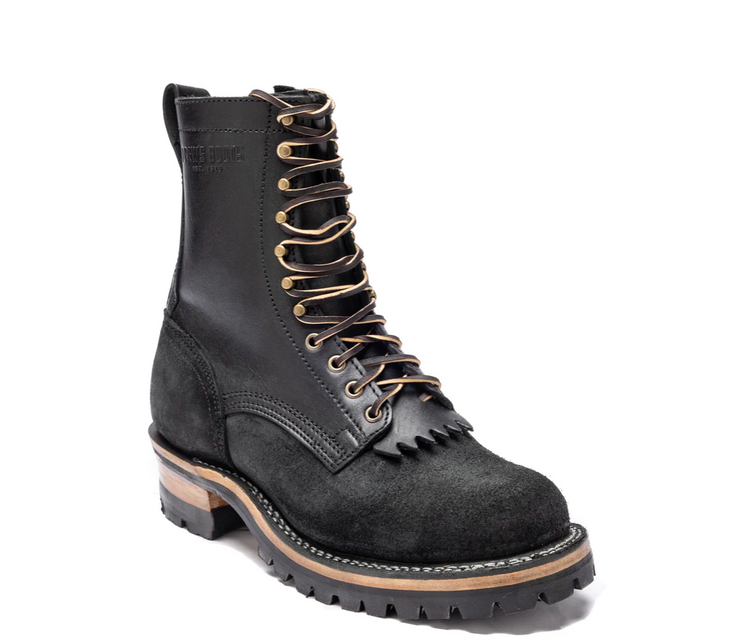 DREW'S 8-INCH LOGGER- BLACK COMBO - Baker's Boots and Clothing