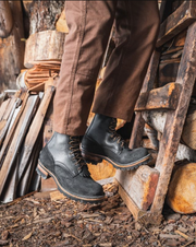 DREW'S 8-INCH LOGGER- BLACK COMBO - Baker's Boots and Clothing