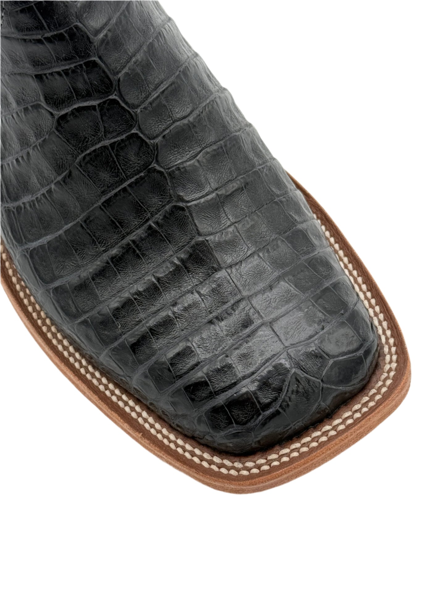 Black Caiman Crocodile Belly - S3005 - Baker's Boots and Clothing