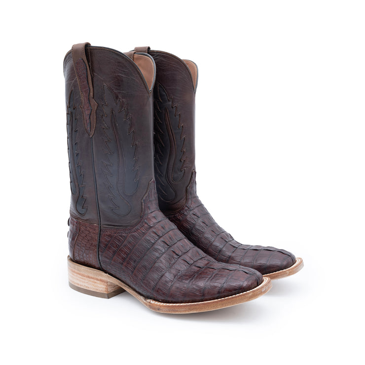 Black Jack Italian Red Caiman - Baker's Boots and Clothing