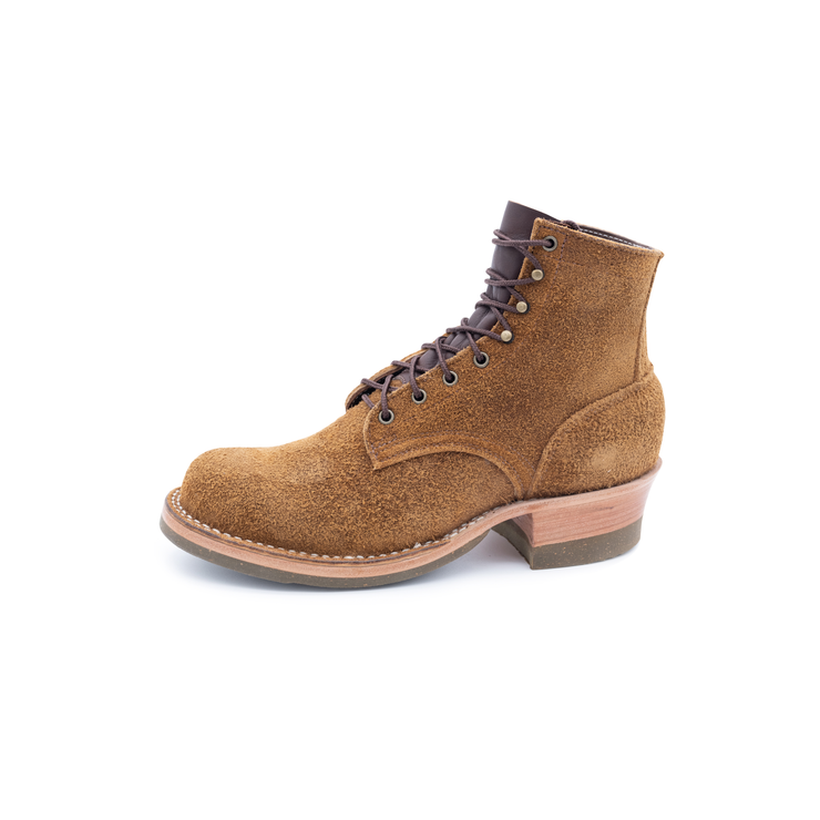 Wilshire — Cognac Bison Rough Out - Baker's Boots and Clothing