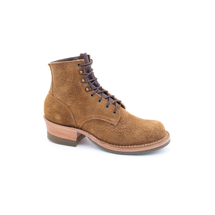 Wilshire — Cognac Bison Rough Out - Baker's Boots and Clothing