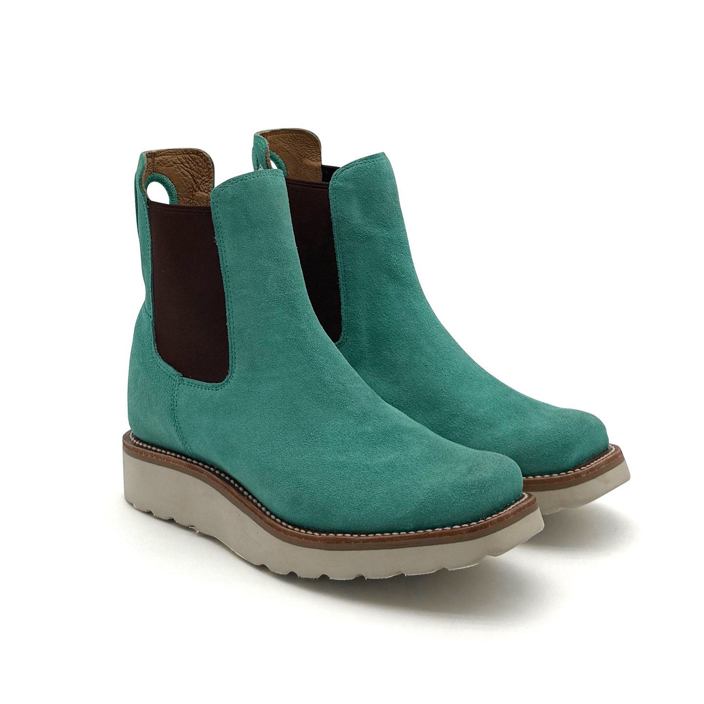 Turquoise Suede Swedge - M2200 - Baker's Boots and Clothing