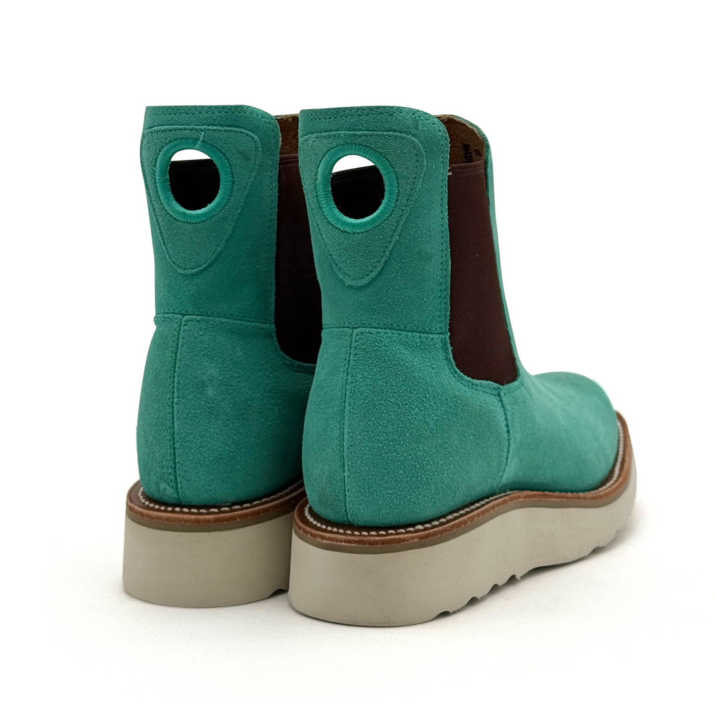 Turquoise Suede Swedge - M2200 - Baker's Boots and Clothing
