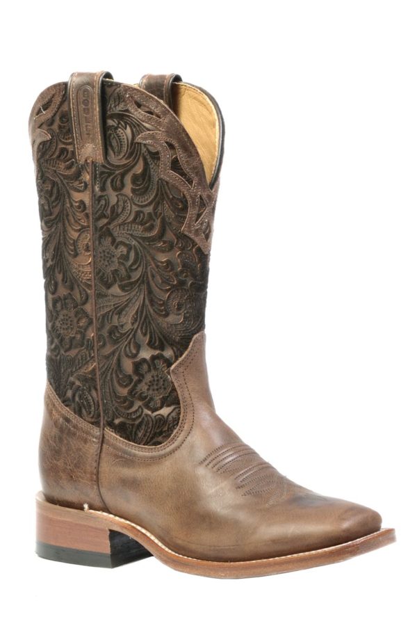 Boulet Women's Selvaggio Wood Barocco Calf Tabacco - #1135 - Baker's Boots and Clothing