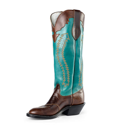 Olathe Chocolate Horse Turquoise Soft Ice - 2212 - Baker's Boots and Clothing