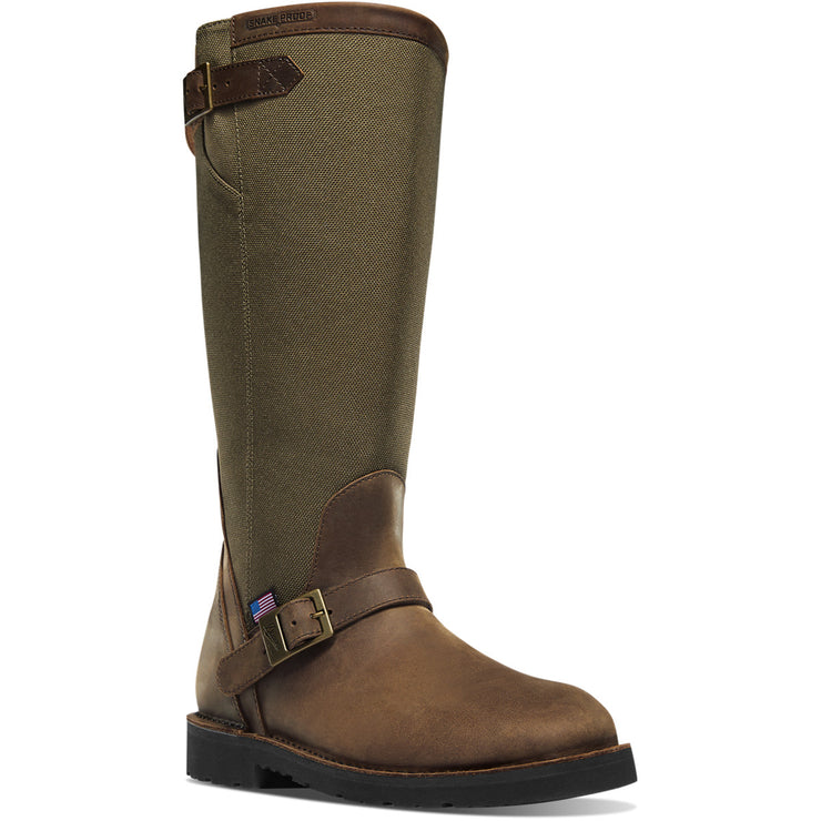 San Angelo Snake Boot 17" Brown Square Toe - Baker's Boots and Clothing