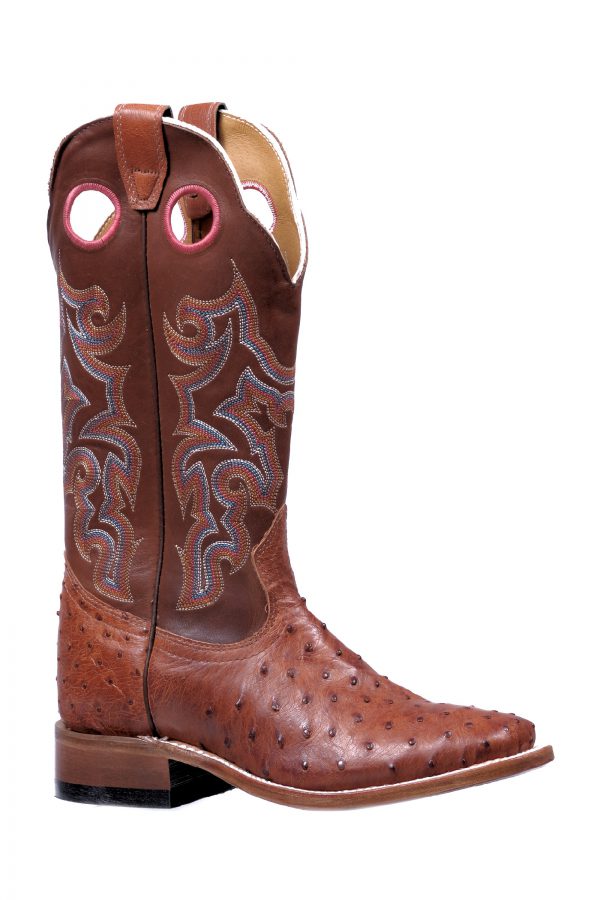 Boulet Women's Ranch Hand Tan Ostrich Maddog Brandy - #5510 - Baker's Boots and Clothing