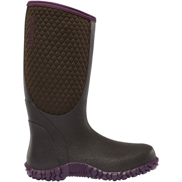 LaCrosse Women's Alpha Lite 14" Chocolate/Plum 5.0MM - Baker's Boots and Clothing