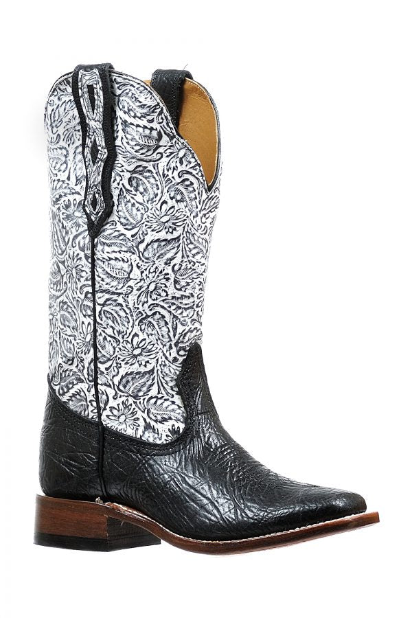 Boulet Women's Louisiana Daisy Black/White - #6295 - Baker's Boots and Clothing