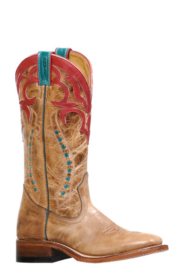Boulet Women's Deerlite Red, West Turqueza - #8236 - Baker's Boots and Clothing