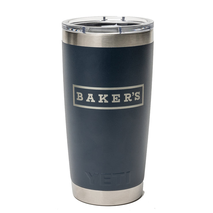 BAKER'S YETI RAMBLER 20 OZ TUMBLER WITH MAGSLIDER LID - NAVY - Baker's Boots and Clothing