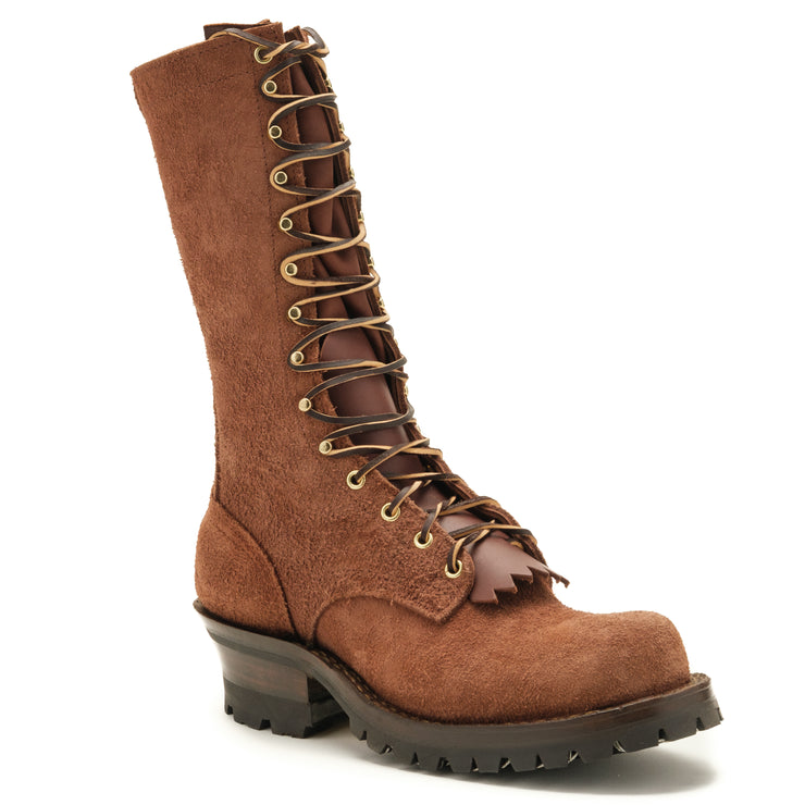 Drew's Boots - 12" Elk Tan Roughshot - DROP12V - Baker's Boots and Clothing