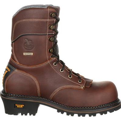 Georgia Boot AMP LT Logger Composite Toe Waterproof Work Boot - Baker's Boots and Clothing