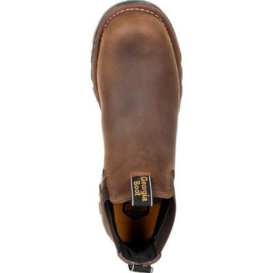 Georgia Boot Eagle Chelsea Work Boots – Men’s 7M – Brown Leather Georgia Boots® Men main image 2