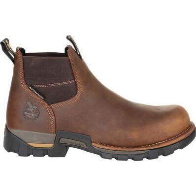 Georgia Boot Eagle One Steel Toe Waterproof Chelsea Work Boot - Baker's Boots and Clothing