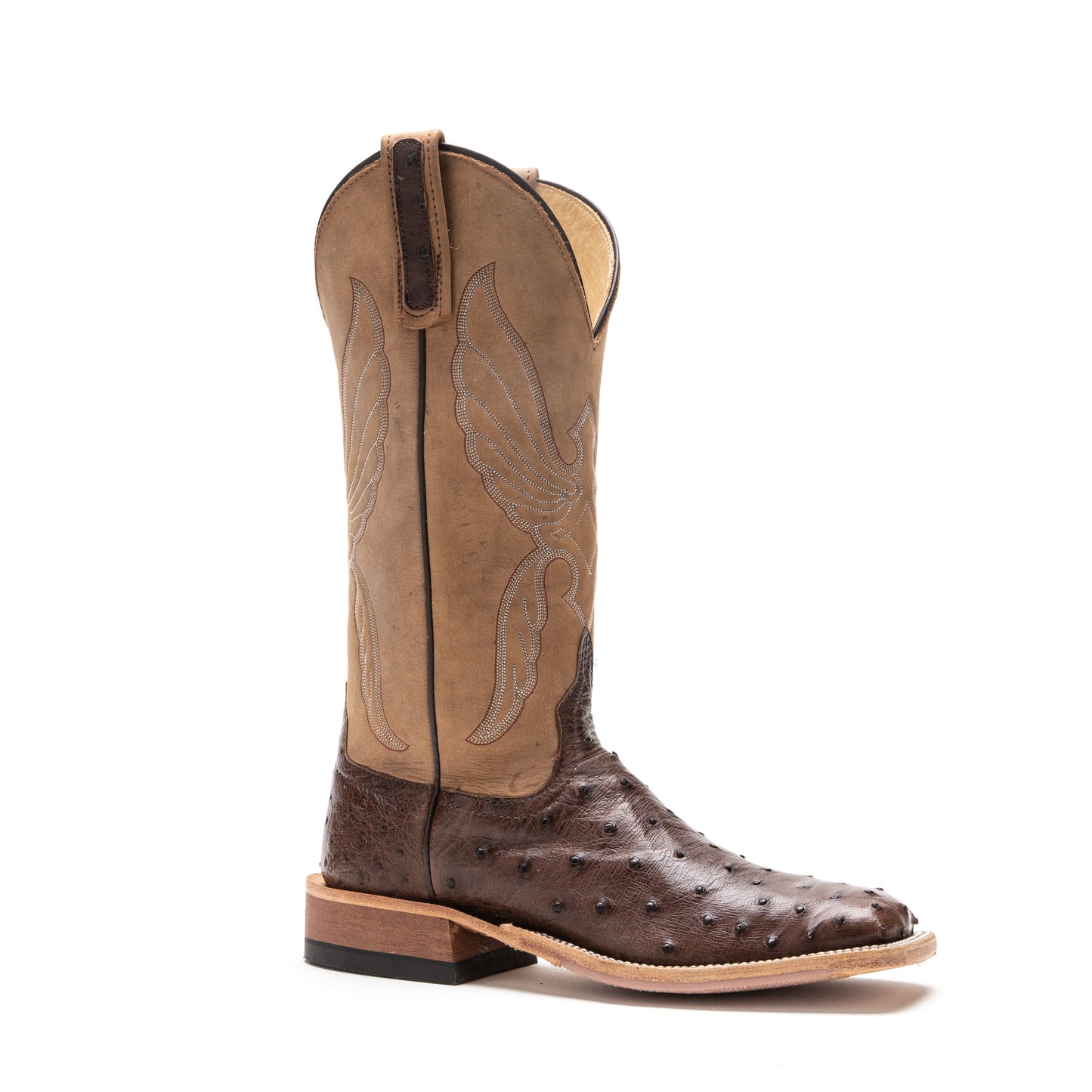Anderson Bean Exclusive Women's Tobacco Ostrich 330008 Size Men's 5.5 / Women's 6.5B - Baker's Boots and Clothing