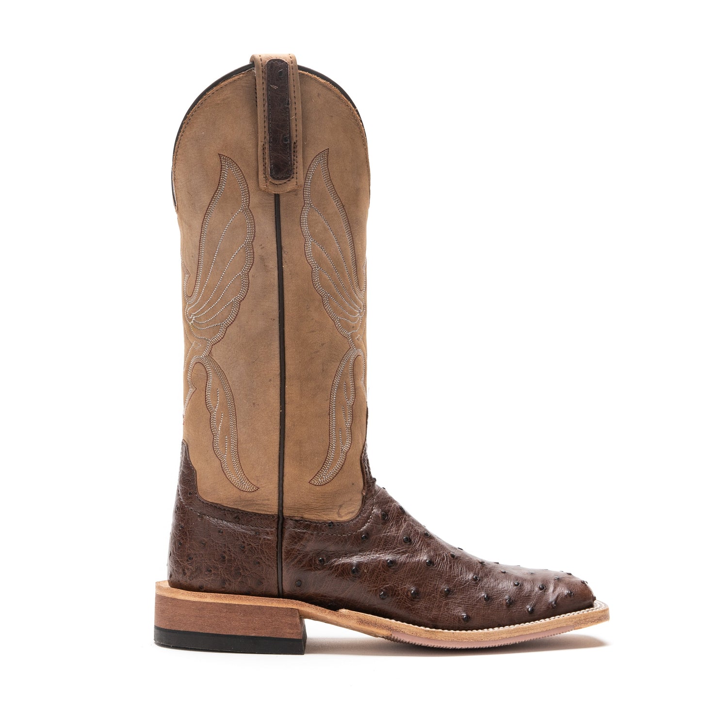 Anderson Bean Exclusive Women's Tobacco Ostrich 330008 Size Men's 5.5 / Women's 6.5B - Baker's Boots and Clothing