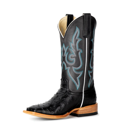 Black Full Quill Ostrich - M2035 - Baker's Boots and Clothing
