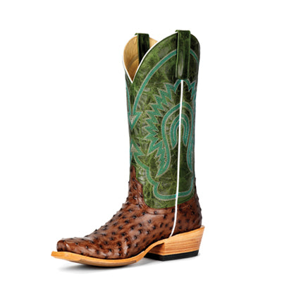 Macie Bean Top Hand Kango Tobacco Full Quill Ostrich - M9502 - Baker's Boots and Clothing