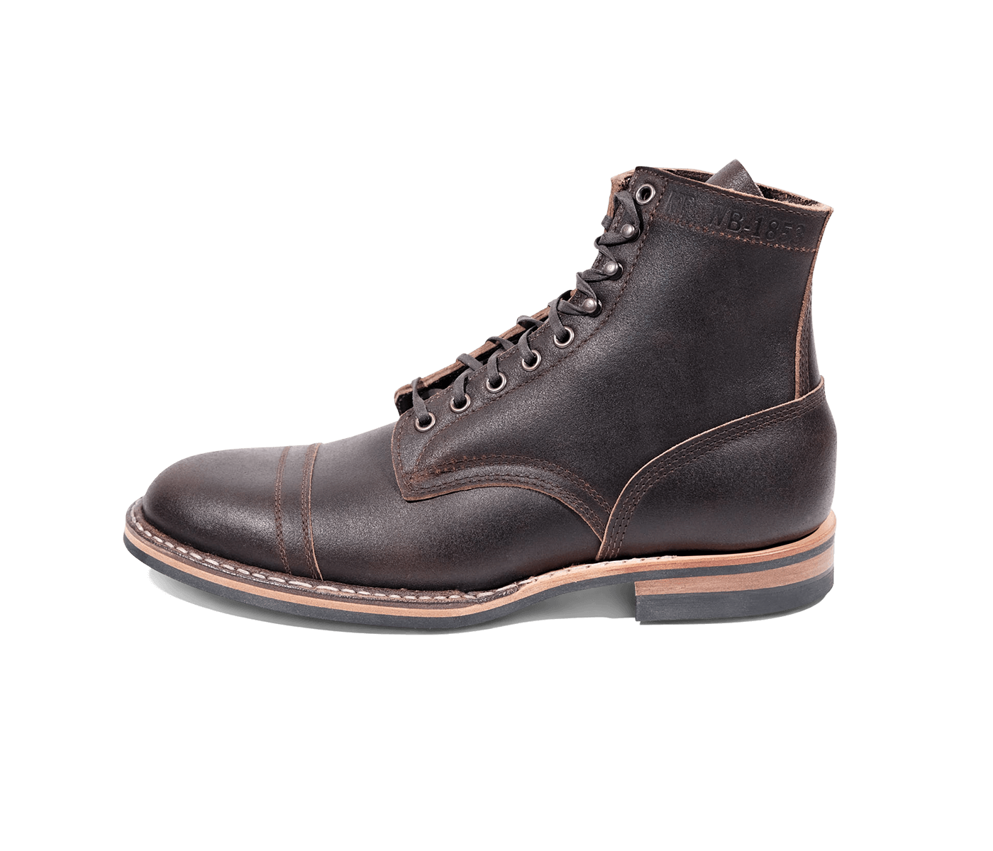 MP-Sherman Toe Cap (Dainite Sole) - Waxed Flesh - Baker's Boots and Clothing