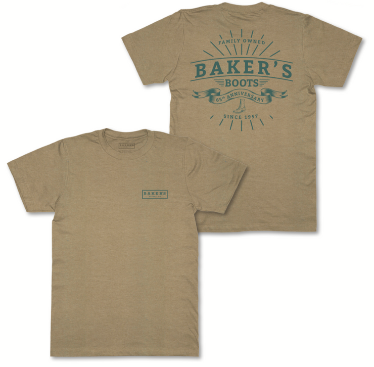 Baker's 65th Anniversary T-Shirt - Baker's Boots and Clothing